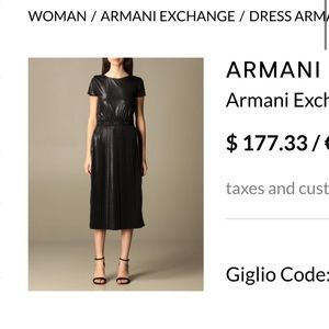 Armani Exchange Black Foil Midi Dress